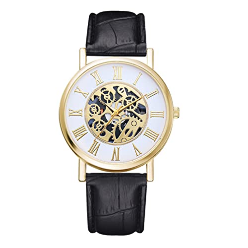 ABOOFAN Classic Fashion Fashion Minimalist Watch Orologio da Polso Elegante Guarda Affari Abbastanza Casual Watch ( Nero )