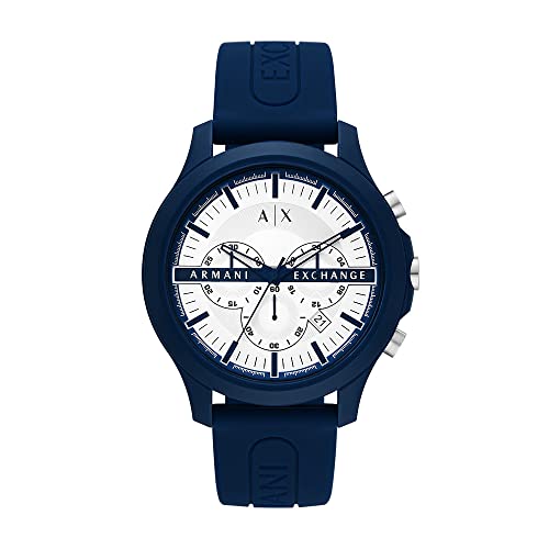 Armani Exchange - Cronografo da uomo, orologio in nylon blu, AX2437