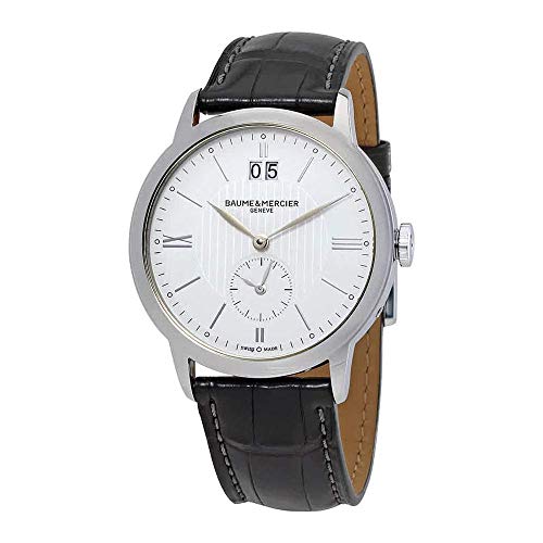 Baume & Mercier Classima / orologio uomo / quadrante bianco / cassa acciaio / cinturino alligatore nero