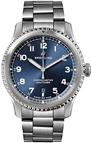 Breitling Navitimer 8 automatico 41 blu quadrante orologio uomo A17314101C1A1