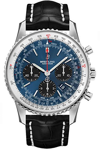 Breitling Navitimer 1 B01 cronografo 43 quadrante blu uomo orologio AB0121211C1P1