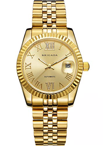 Brigada Swiss orologi lusso oro impermeabile orologi per uomo, Nice orologio da uomo automatico