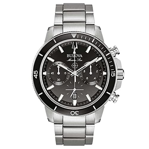 new Bulova marine star orologio acciaio uomo crono 96B272