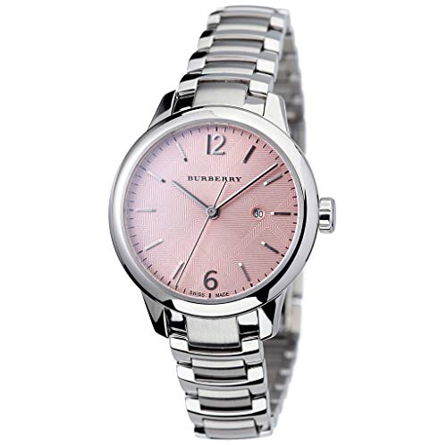 Swiss Rare orologio da polso da donna, quadrante con data, 32 mm, in acciaio inox, modello Classic BU10111
