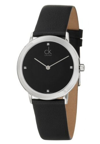 Calvin Klein Calvin Klein Minimal K0351102 - Orologio da polso da uomo, cinturino in pelle colore nero