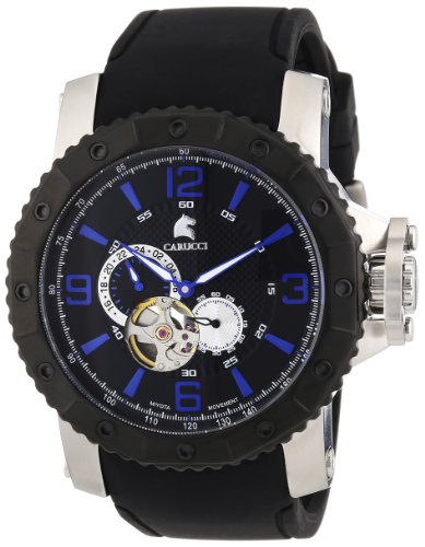 Carucci Watches CA2198BK - Orologio da polso, uomo, caucciú, colore: nero