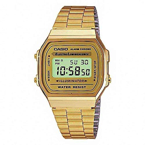 Casio Men's A168WG-9W Digital Stainless-Steel Quartz Fashion Watch