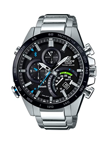 Casio Men's Edifice Connected Quartz Watch with Stainless-Steel Strap, Silver, 14 (Model: EQB-501XDB-1ACF)