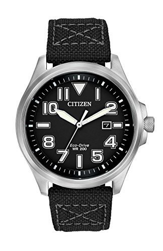 Citizen AW1410-08E - Orologio da polso, uomo, tessuto, colore: nero