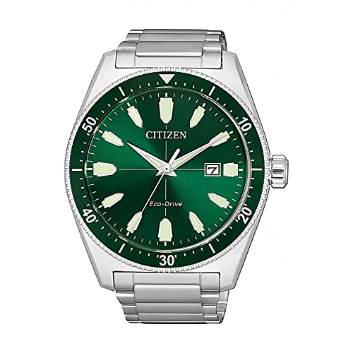 Citizen Brycen, orologio al quarzo Eco Drive J810, 43 mm, verde, 10 ATM, AW1598-70X