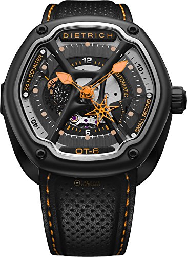 Orologio Dietrich OT-6 Organic Time 6 nero e arancione