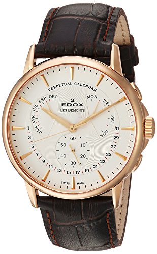 Edox Orologio Cronografo Quarzo Uomo con Cinturino in Pelle 01602-37R-AIR