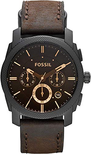 Orologio da uomo FOSSIL, cassa 42 mm, movimento cronografo al quarzo, cinturino in vera pelle
