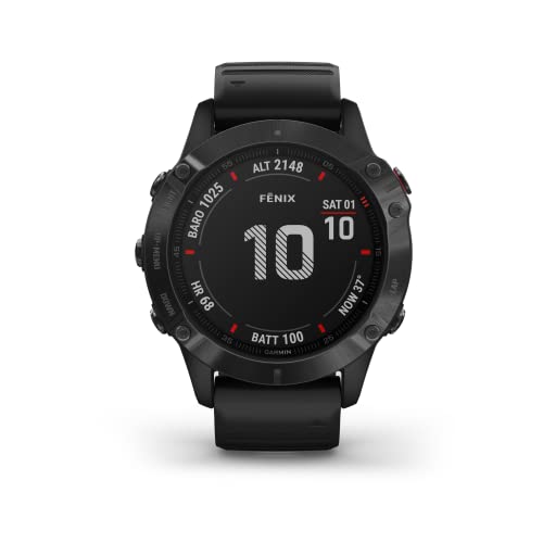 Garmin Fenix 6X PRO - GPS Smartwatch Multisport 51mm, Display 1,4”, HR e saturazione ossigeno al polso, Musica, Mappe e pagamento contactless Garmin Pay, Ardesia/Nero (Ricondizionato)