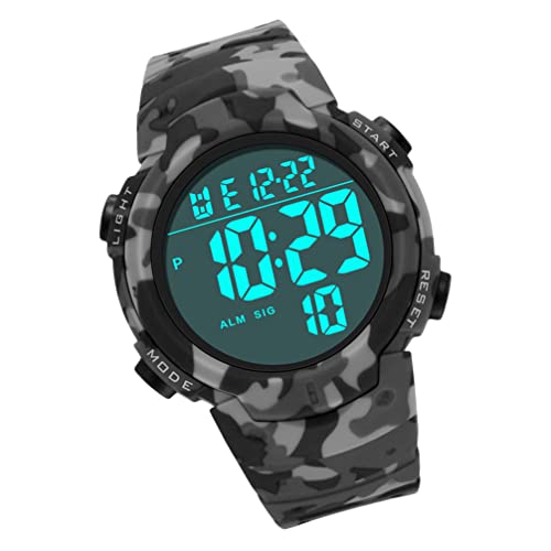Gatuida Orologio digitale decorativo impermeabile dell'orologio elettronico di grande schermo dell'orologio di sport