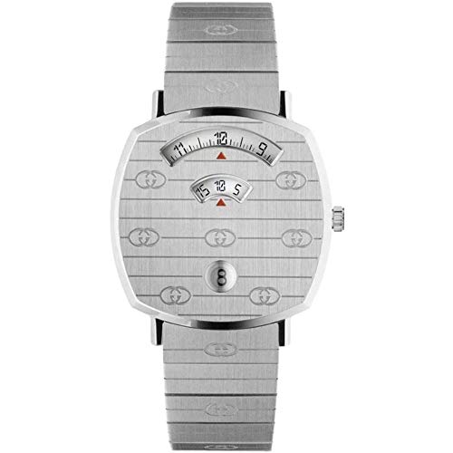 Gucci Orologio Grip 38mm Stainless Steel GG Engraved YA157401