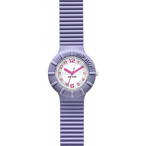 Hip Hop Watches - Orologio da Donna Fairy Violet HWU0126 - Collezione Numbers - Cinturino in Silicone - Impermeabile 5 ATM - Cassa 32mm - Lilla