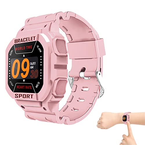 Huijieyuan Orologio sportivo digitale intelligente – braccialetto intelligente per la frequenza cardiaca sportivo – mini orologio intelligente per uomini e donne, dotato di sensori di movimento