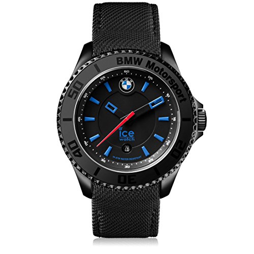 Ice-Watch BMW Motorsport (Steel) Black Orologio Nero da Uomo con Cinturino in Pelle, 001111 (Medium)