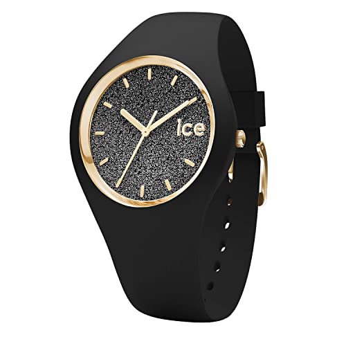 Ice-Watch ICE Glitter Black Orologio Nero da Donna con Cinturino in Silicone, 001356 (Medium)
