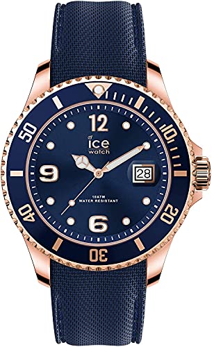 Ice-Watch ICE Steel Blue Rose Gold Orologio Blu da Uomo con Cinturino in Metallo, 017665 (Large)