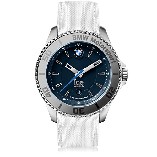 Ice-Watch BMW Motorsport (Steel) White Orologio Bianco da Uomo con Cinturino in Pelle, 001112 (Medium)