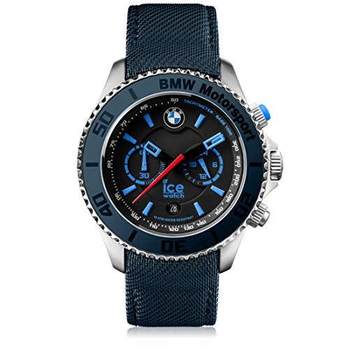 Ice-Watch BMW Motorsport (Steel) Dark & Light BE Orologio Blu da Uomo con Cinturino in Pelle, 001125 (Extra large)