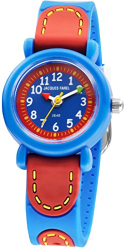 Jacques Farel KFW 1000 - Orologio per bambini a braccio piccolo, colore: Blu/Rosso