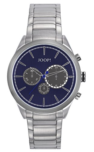 Orologio Uomo Quarzo Joop! display Cronografo cinturino Acciaio inossidabile Argento e quadrante Blu JP101931001
