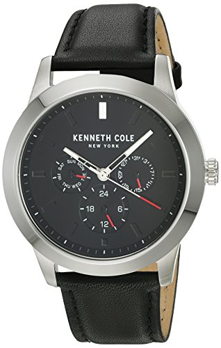 Kenneth Cole New York KC15102001 - Orologio da polso da uomo, analogico, al quarzo, in pelle