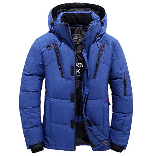 Kobilee Lerren, parka invernale lungo, caldo, con cappuccio, per attività all'aria aperta, giacca trapuntata, Blu, L