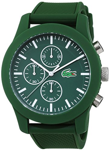 Lacoste 2010822 Orologio al quarzo da uomo, display cronografo e cinturino in silicone,Verde