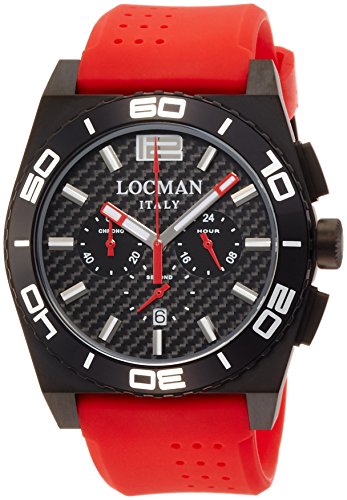 Orologio Cronografo Uomo Locman Stealth Mare Rosso 212 0212bkka-cbksir