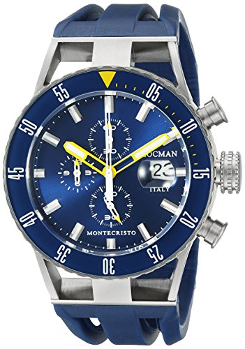 Locman Italia da uomo 051200BYBLNKSIB Montecristo Professional Divers cronografo orologio analogico display automatico a blu