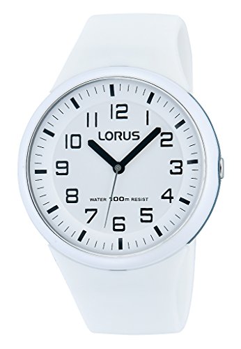 Lorus Watches Fashion RRX53DX9 - Orologio da polso da donna, cinturino in silicone colore bianco