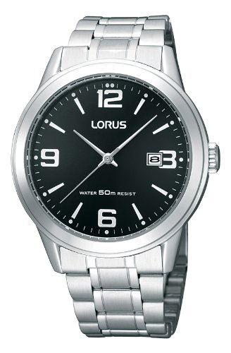 Lorus Watches RH999BX9 - Orologio da polso da uomo, cinturino in acciaio inox colore argento