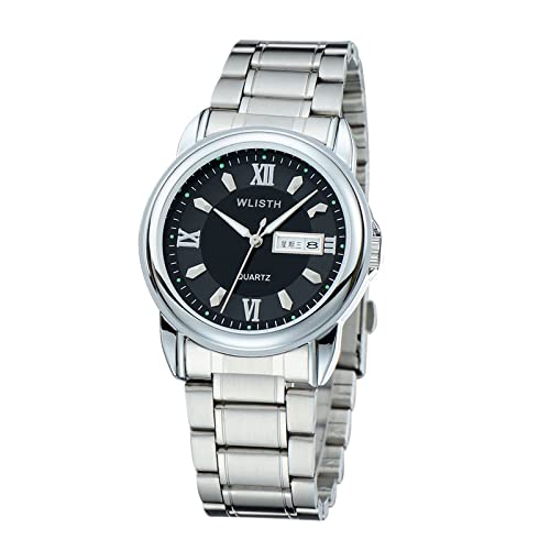 Orologio da uomo orologio impermeabile calendario orologio in acciaio inossidabile Business Casual, #3, 13 x 8 x 5 CM