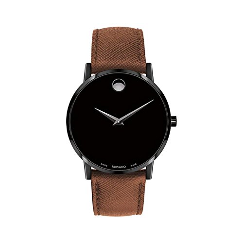 Movado Men's Museum Classic 40mm Brown Leather Band Quartz Watch 0607198