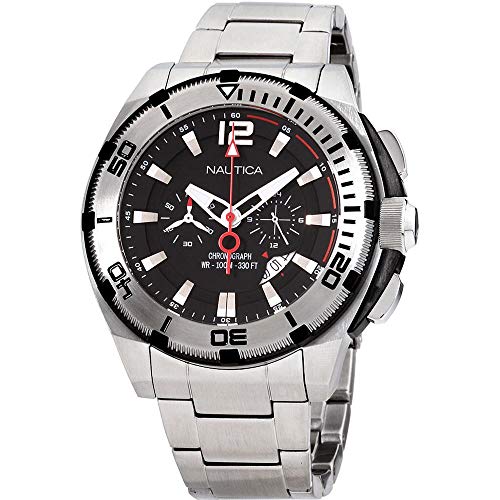 Nautica Black Dial Stainless Steel Bracelet Men's Watch A31517G