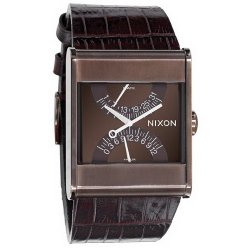 Nixon A039471-00 - Orologio da polso da uomo, analogico, in pelle