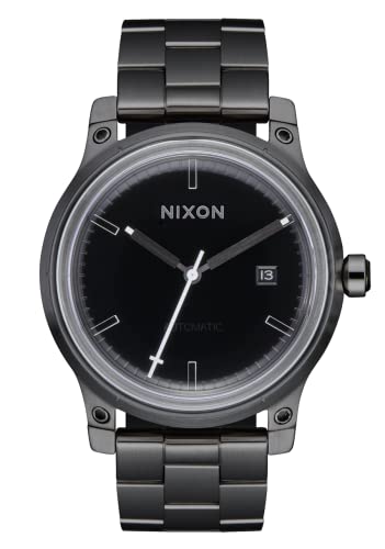 NIXON 5th Element A1294 - Black/Gunmetal - 100M Water Resistant Men's Automatic Watch (42mm Watch Face, 21mm-19mm Stainless Steel Three Link Band)
