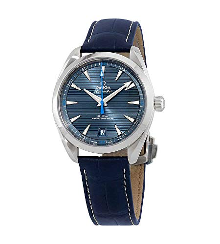 Omega Seamaster Aqua Terra orologio da uomo in acciaio inossidabile su cinturino blu 220.13.41.21.03.002