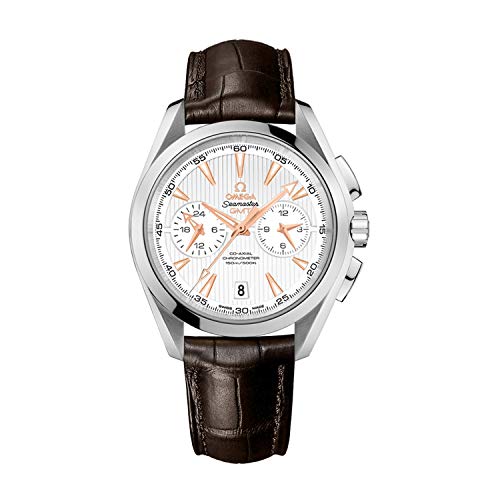 Omega Seamaster Aqua Terra acciaio orologio da uomo con cinturino in pelle marrone coccodrillo 231.13.43.52.02.001