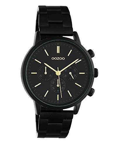 Oozoo C10564 - Orologio da polso unisex con cinturino in acciaio INOX, 38 mm, colore: Nero