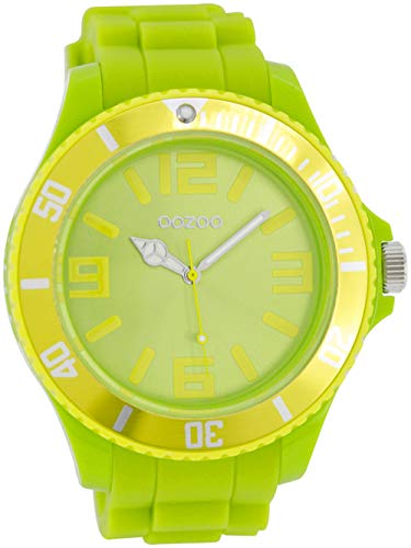 Oozoo C5824 - Orologio da polso da uomo, cinturino in silicone colore verde