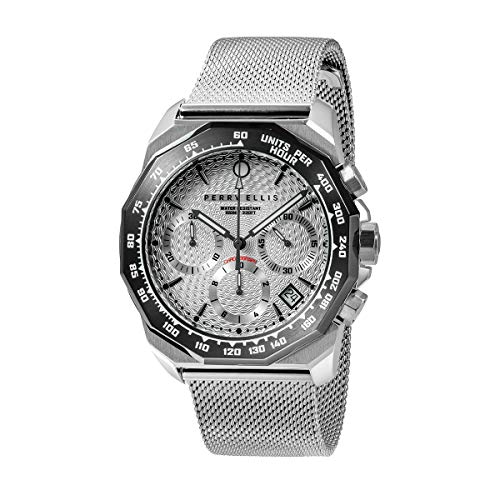 Perry Ellis Decagon GT, orologio da polso, 44mm, movimento al quarzo, acciaio inox, 09006-04
