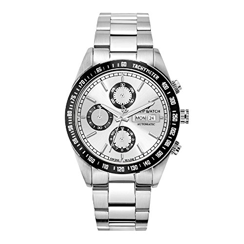 PHILIP WATCH Orologio Cronografo Automatico Uomo con Cinturino in Acciaio Inox R8243607002