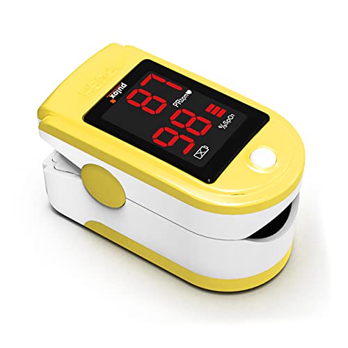 Pulsossimetro Pulox-PO-100 con display a LED saturimetro in colore giallo