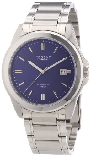 Regent 11150545 - Orologio da polso uomo, acciaio inox, colore: argento