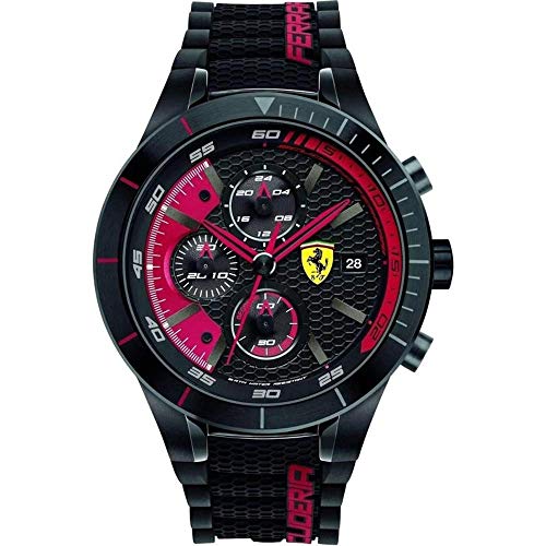 Scuderia Ferrari Orologio Cronografo Quarzo Uomo con Cinturino in Silicone 0830260